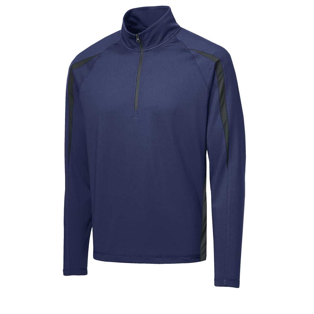 Sport - Tek ST851 Sport - Wick Stretch Half - Zip Colorblock Pullover - Gorvex.com
