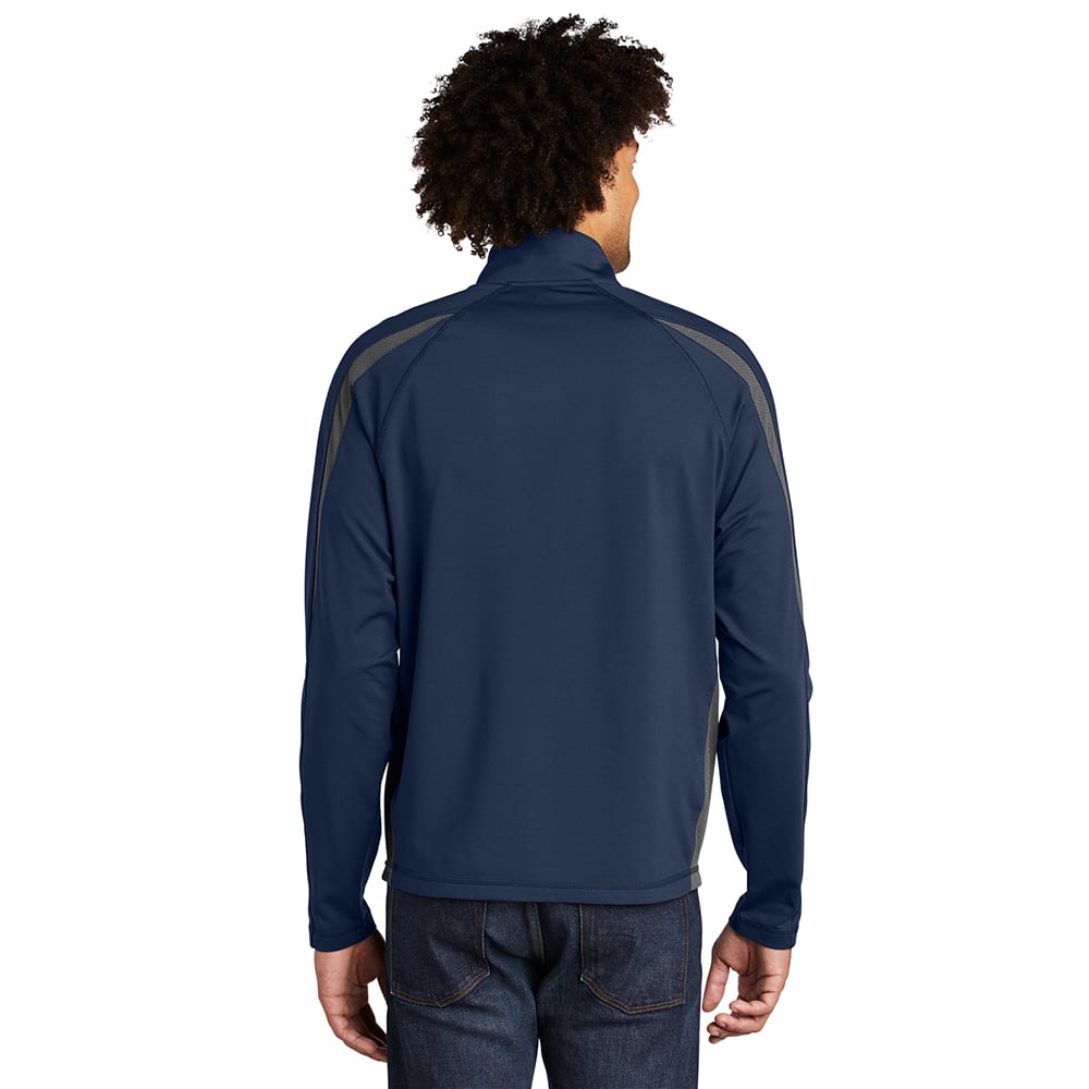 Sport - Tek ST851 Sport - Wick Stretch Half - Zip Colorblock Pullover - Gorvex.com