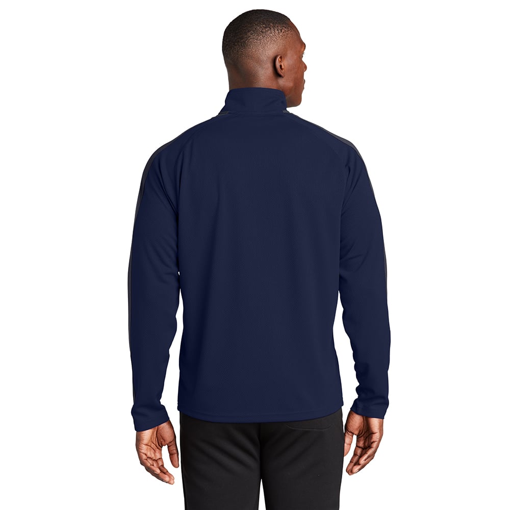 Sport - Tek ST861 Sport - Wick Textured Colorblock Quarter - Zip Pullover - Gorvex.com