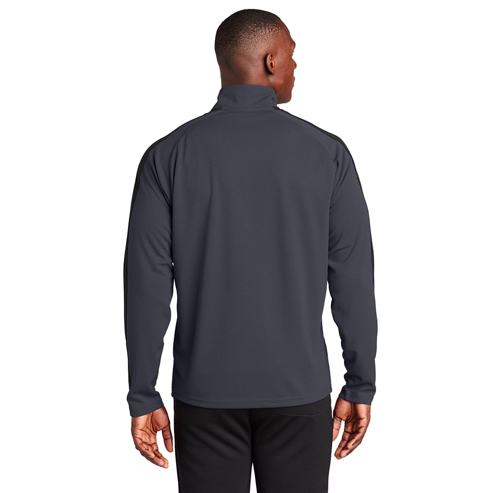 Sport - Tek ST861 Sport - Wick Textured Colorblock Quarter - Zip Pullover - Gorvex.com