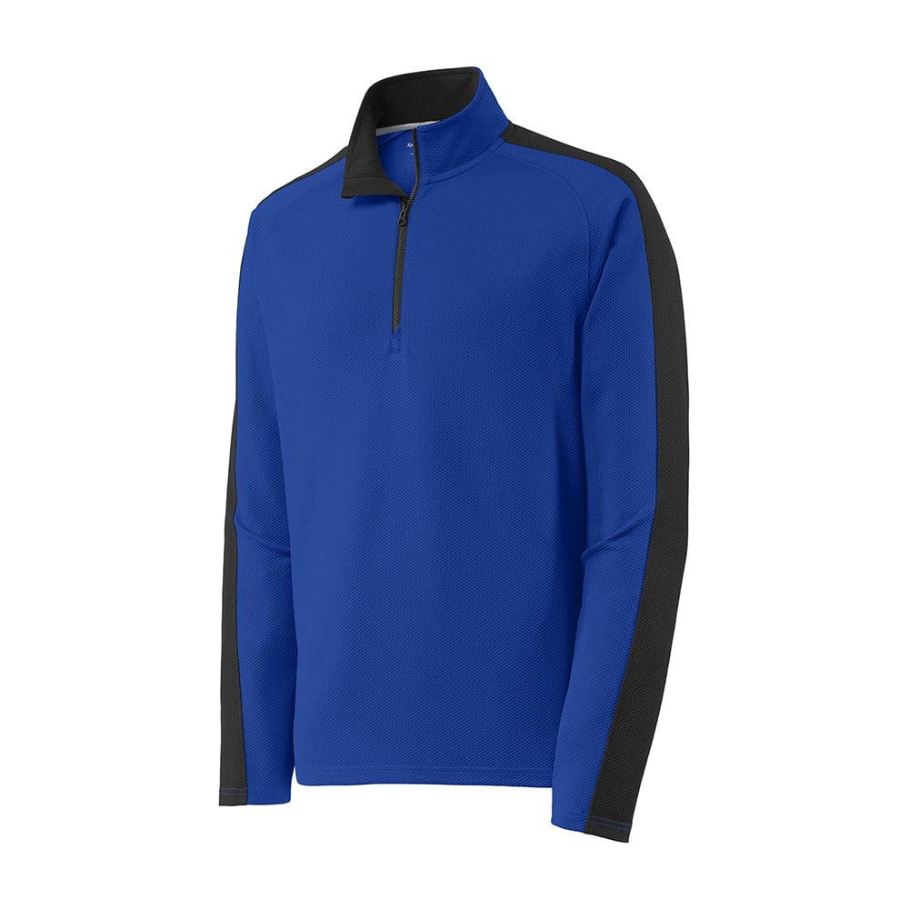 Sport - Tek ST861 Sport - Wick Textured Colorblock Quarter - Zip Pullover - Gorvex.com