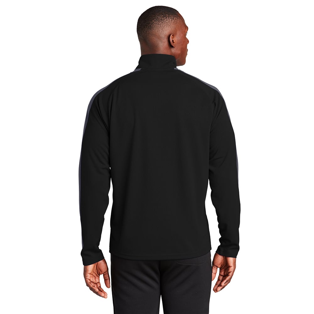 Sport - Tek ST861 Sport - Wick Textured Colorblock Quarter - Zip Pullover - Gorvex.com