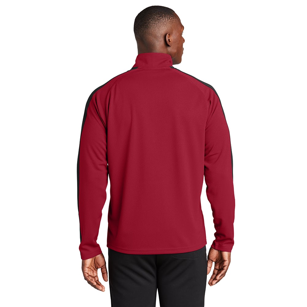 Sport - Tek ST861 Sport - Wick Textured Colorblock Quarter - Zip Pullover - Gorvex.com