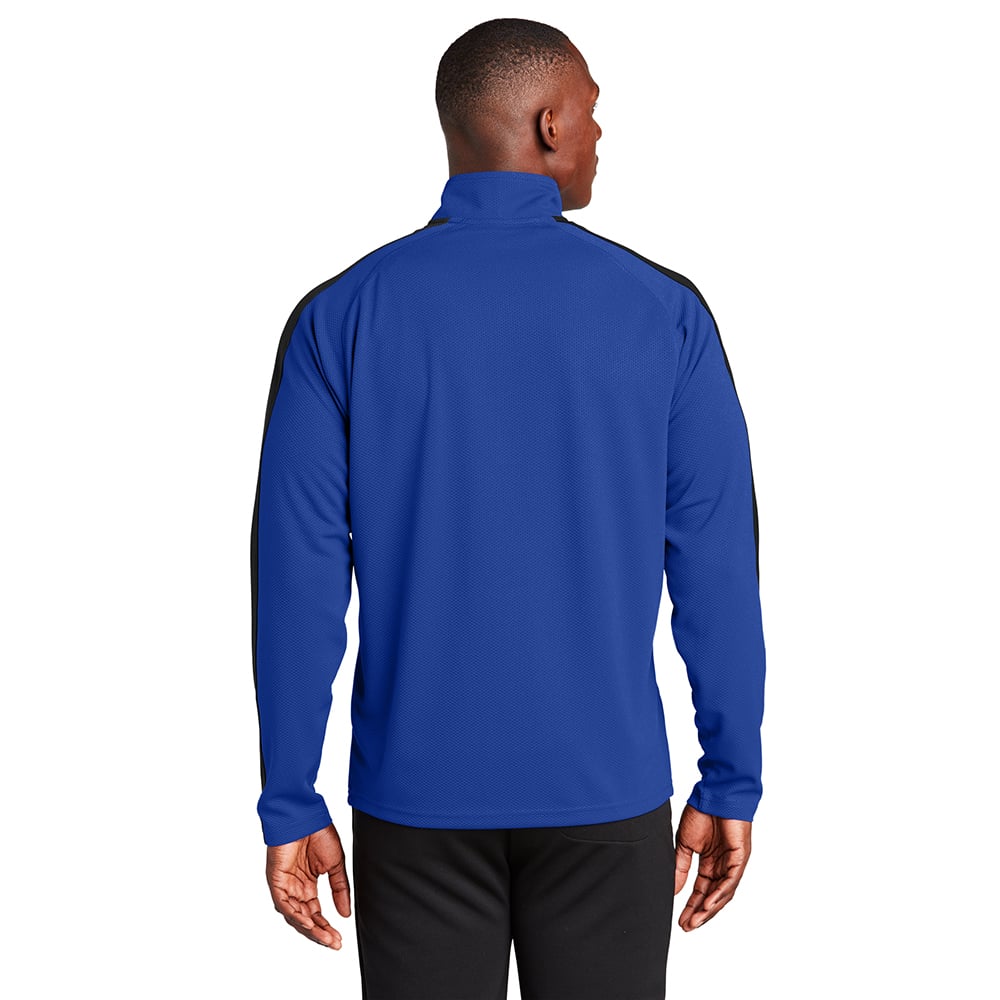 Sport - Tek ST861 Sport - Wick Textured Colorblock Quarter - Zip Pullover - Gorvex.com