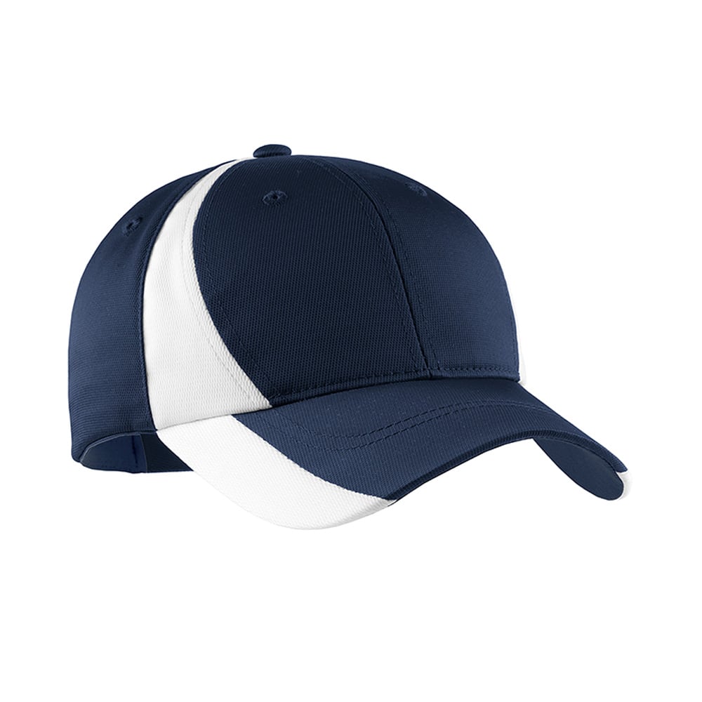 Sport - Tek STC11 Dry Zone Nylon Colorblock Structured Adjustable Cap - Gorvex.com