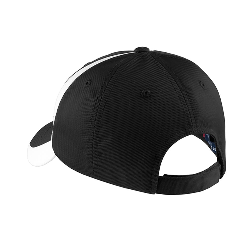 Sport - Tek STC11 Dry Zone Nylon Colorblock Structured Adjustable Cap - Gorvex.com