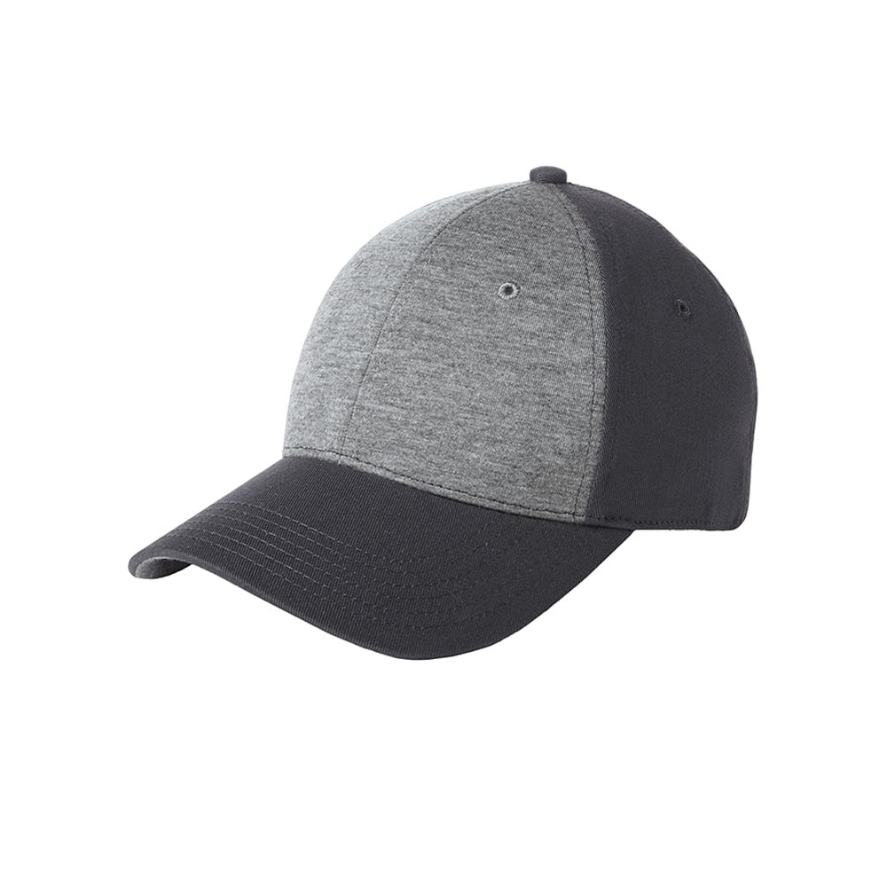 Sport - Tek STC18 Heathered Jersey Front Structured Adjustable Cap - Gorvex.com
