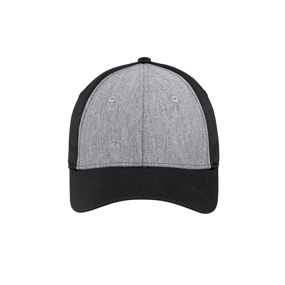 Sport - Tek STC18 Heathered Jersey Front Structured Adjustable Cap - Gorvex.com