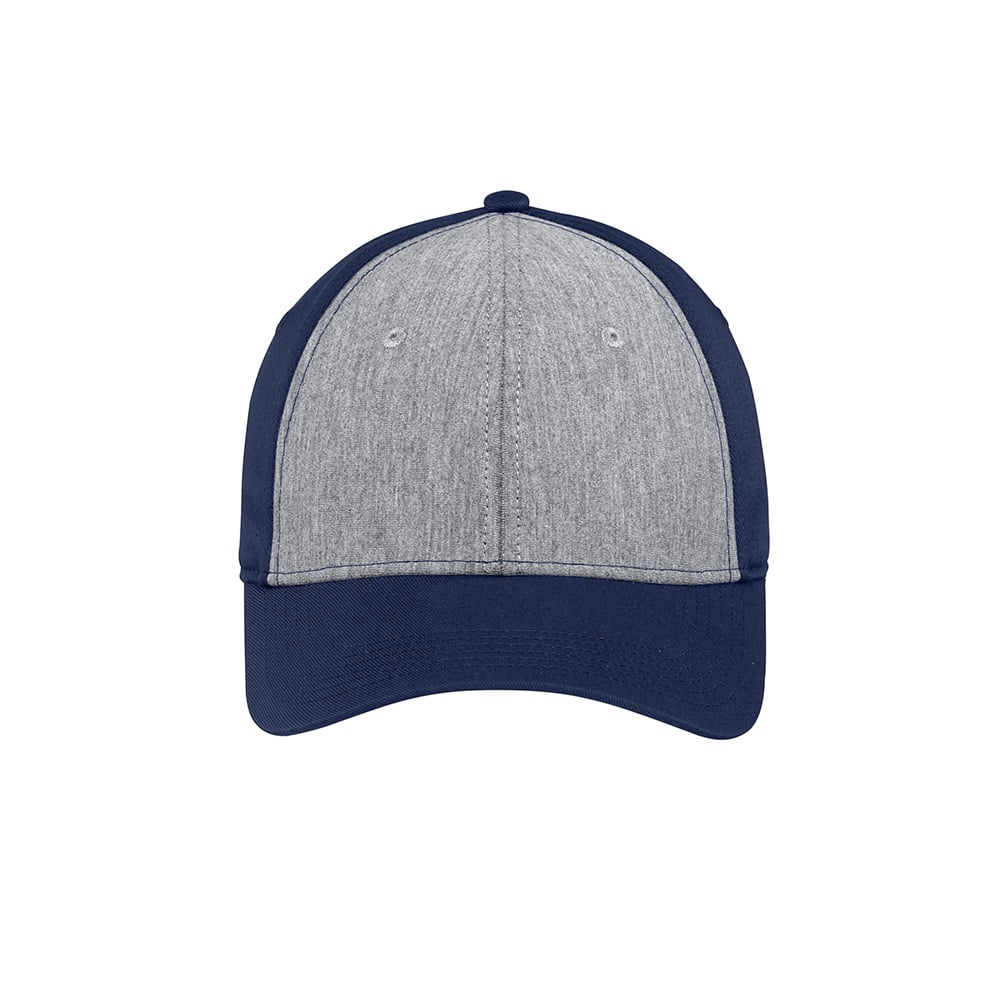 Sport - Tek STC18 Heathered Jersey Front Structured Adjustable Cap - Gorvex.com