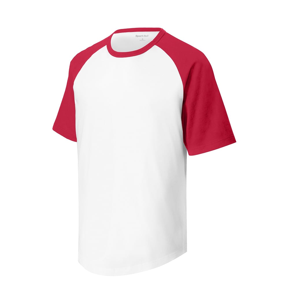 Sport - Tek T201 Colorblock Raglan 3/4 Short Sleeve Jersey - Gorvex.com