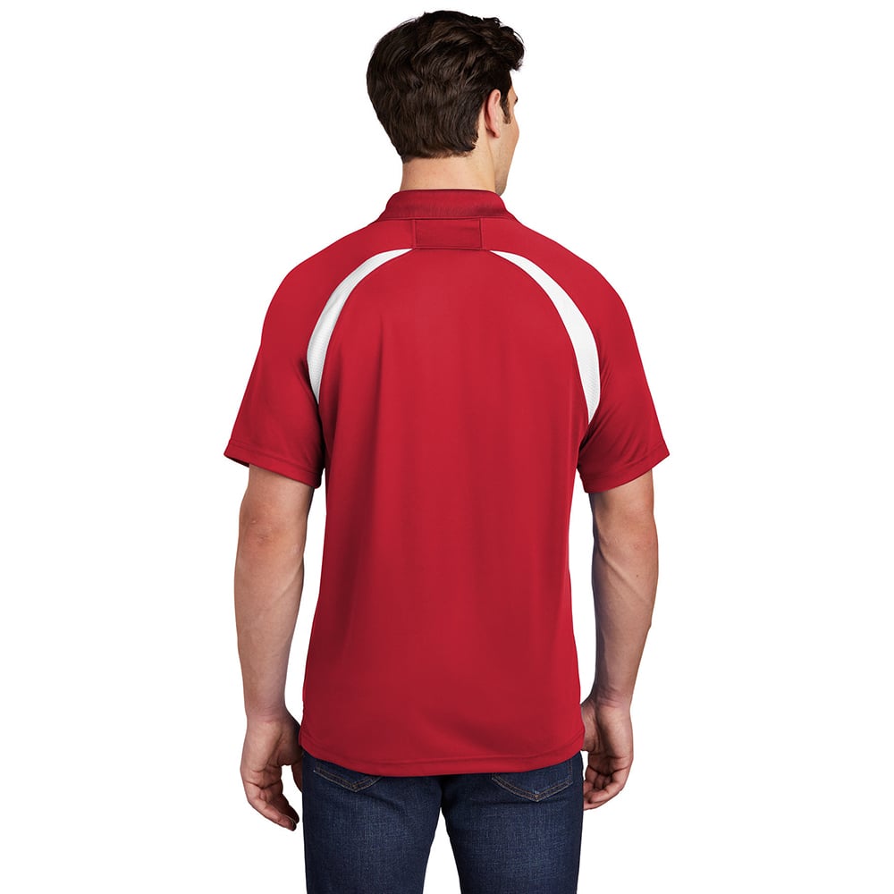 Sport - Tek T476 Dry Zone Colorblock Raglan Polo with 3 - Button Placket - Gorvex.com