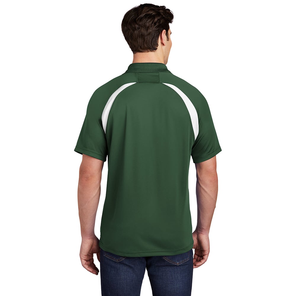 Sport - Tek T476 Dry Zone Colorblock Raglan Polo with 3 - Button Placket - Gorvex.com