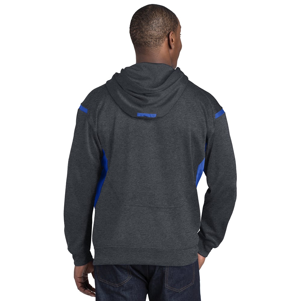 Sport - Tek TST246 Tall Tech Fleece Colorblock Hooded Sweatshirt - Gorvex.com