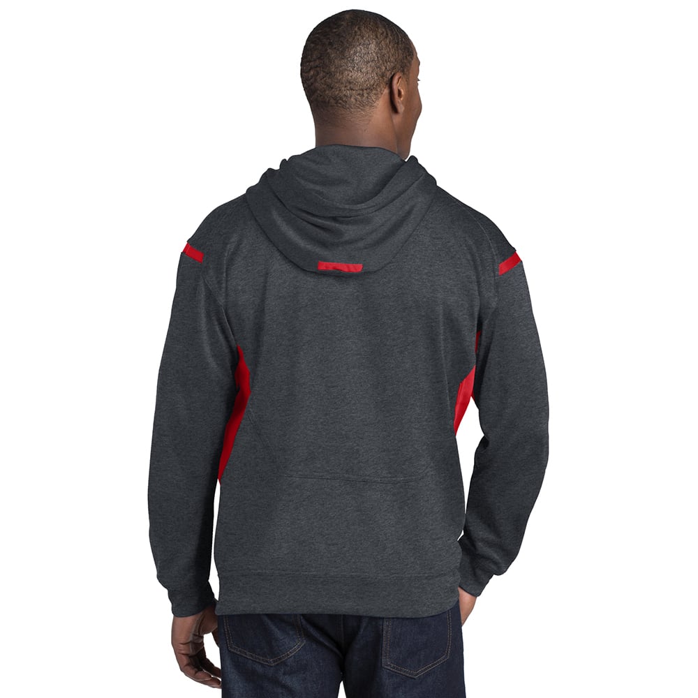 Sport - Tek TST246 Tall Tech Fleece Colorblock Hooded Sweatshirt - Gorvex.com