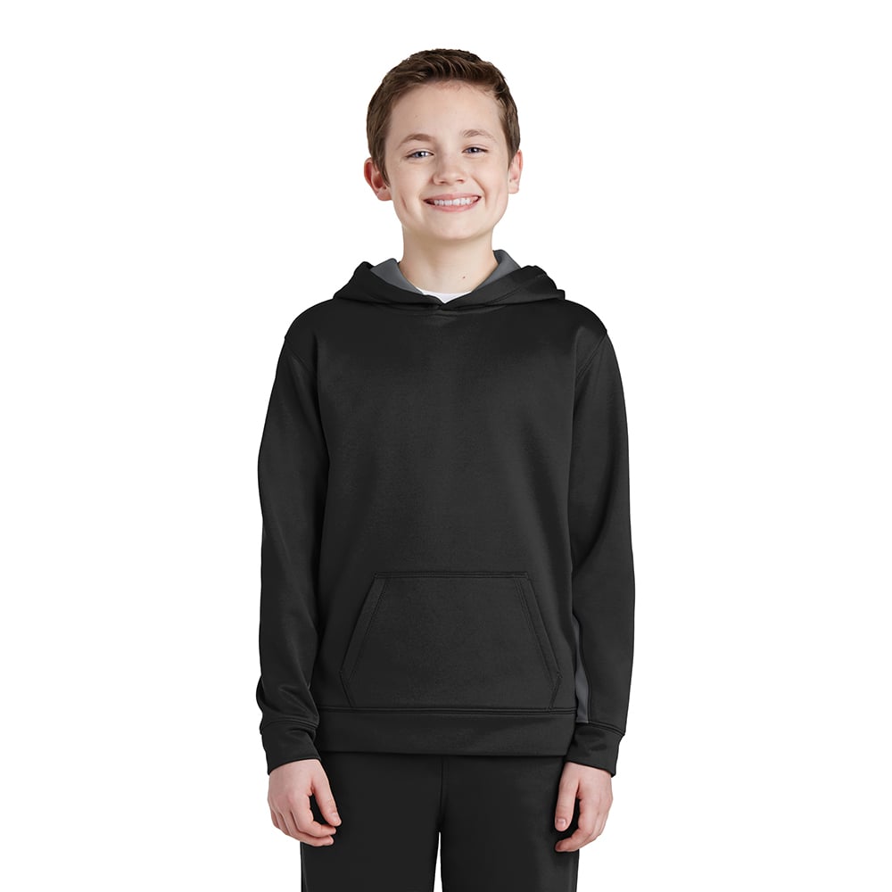 Sport - Tek YST235 Youth Sport - Wick Fleece Colorblock Hooded Pullover - Gorvex.com