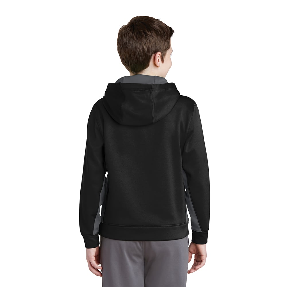 Sport - Tek YST235 Youth Sport - Wick Fleece Colorblock Hooded Pullover - Gorvex.com