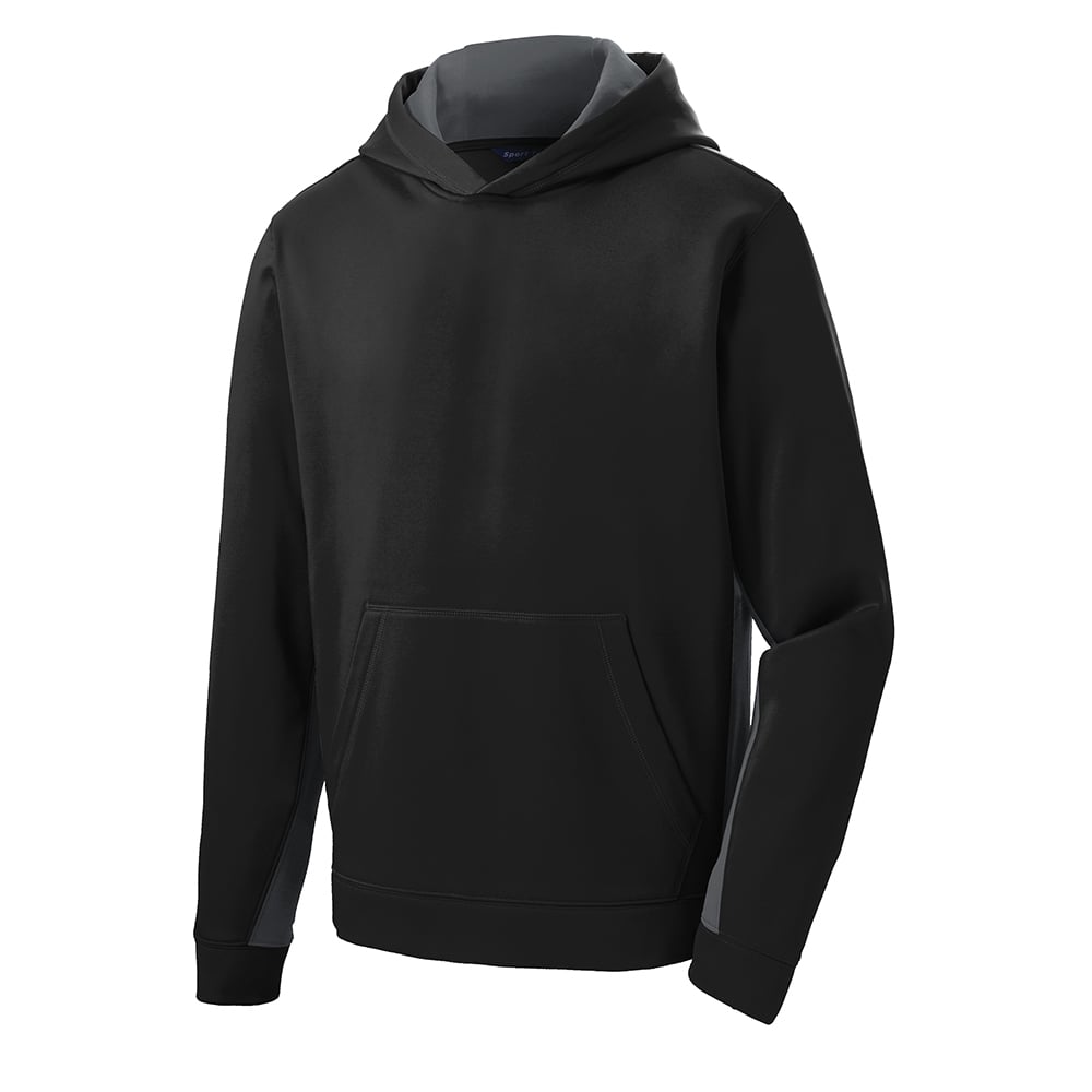 Sport - Tek YST235 Youth Sport - Wick Fleece Colorblock Hooded Pullover - Gorvex.com