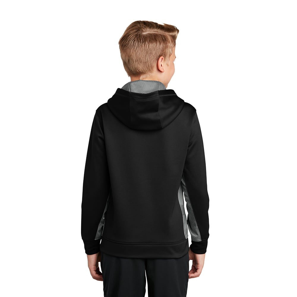 Sport - Tek YST239 Youth Sport - Wick CamoHex Fleece Colorblock Pullover - Gorvex.com