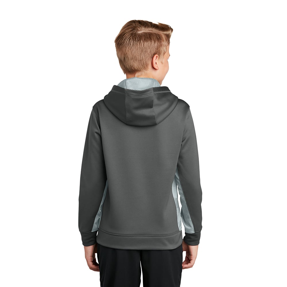 Sport - Tek YST239 Youth Sport - Wick CamoHex Fleece Colorblock Pullover - Gorvex.com