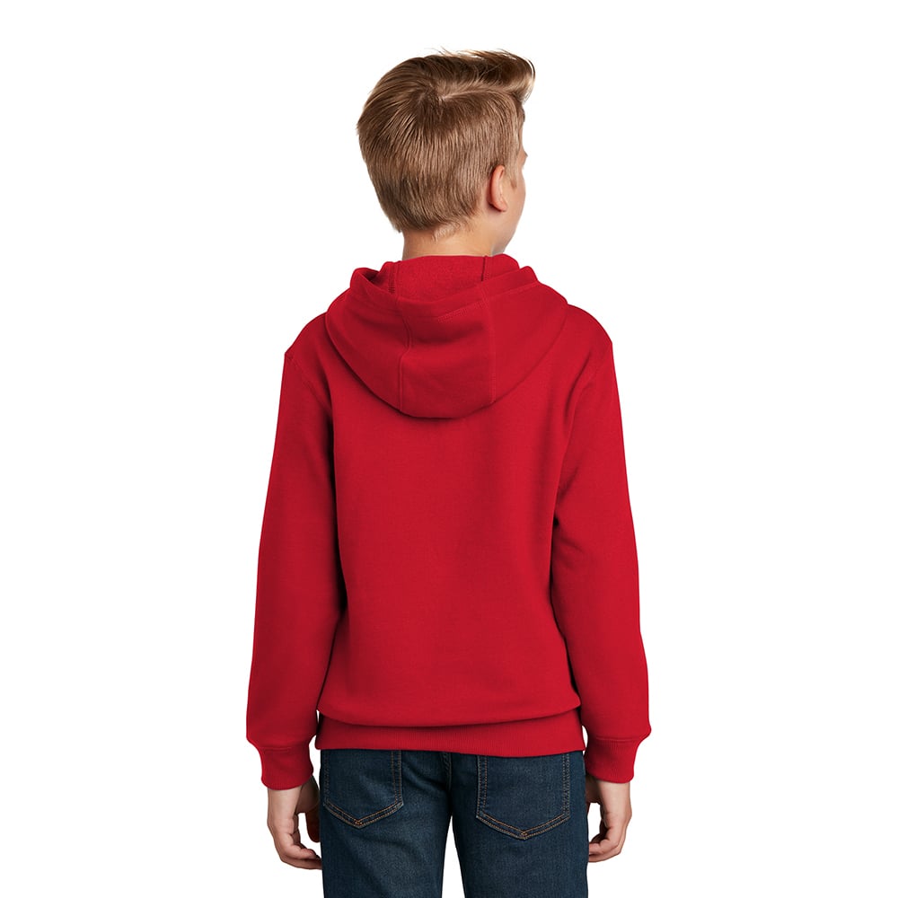 Sport - Tek YST254 Youth Hooded Sweatshirt with Front Pouch Pocket - Gorvex.com
