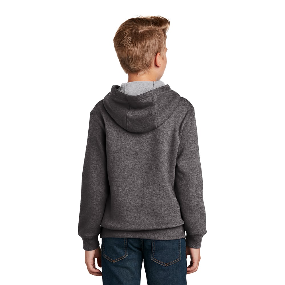 Sport - Tek YST254 Youth Hooded Sweatshirt with Front Pouch Pocket - Gorvex.com