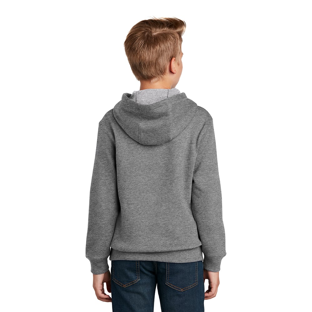 Sport - Tek YST254 Youth Hooded Sweatshirt with Front Pouch Pocket - Gorvex.com