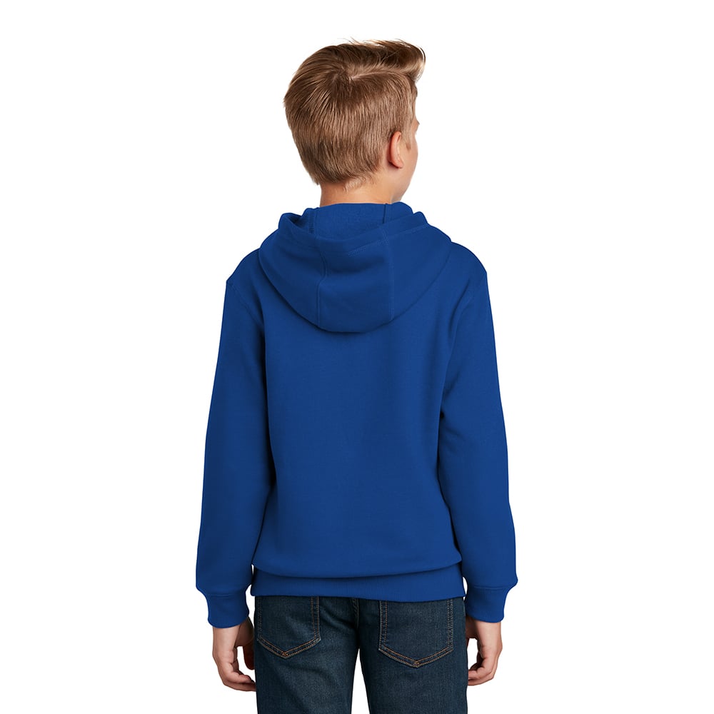 Sport - Tek YST254 Youth Hooded Sweatshirt with Front Pouch Pocket - Gorvex.com