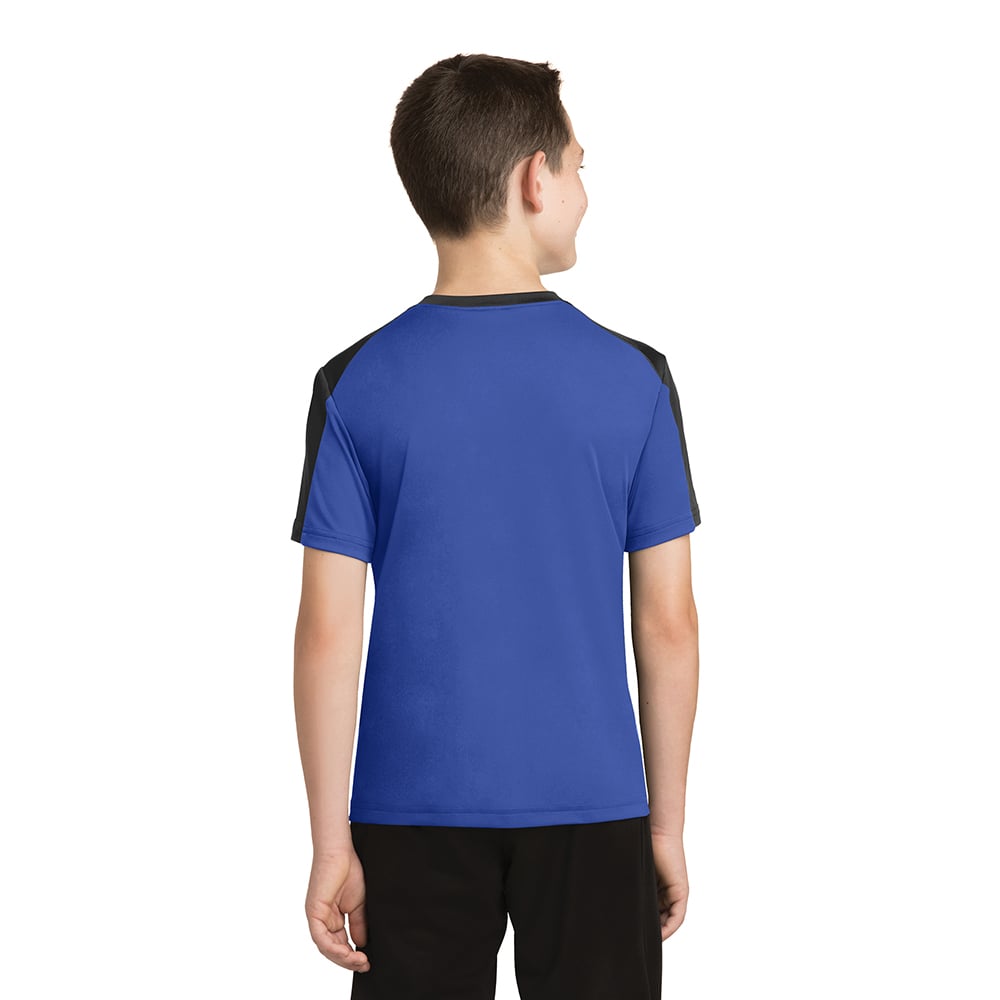 Sport - Tek YST354 Youth PosiCharge Competitor Sleeve - Blocked T-Shirt - Gorvex.com