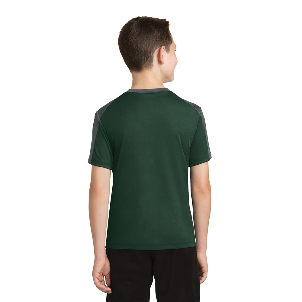 Sport - Tek YST354 Youth PosiCharge Competitor Sleeve - Blocked T-Shirt - Gorvex.com