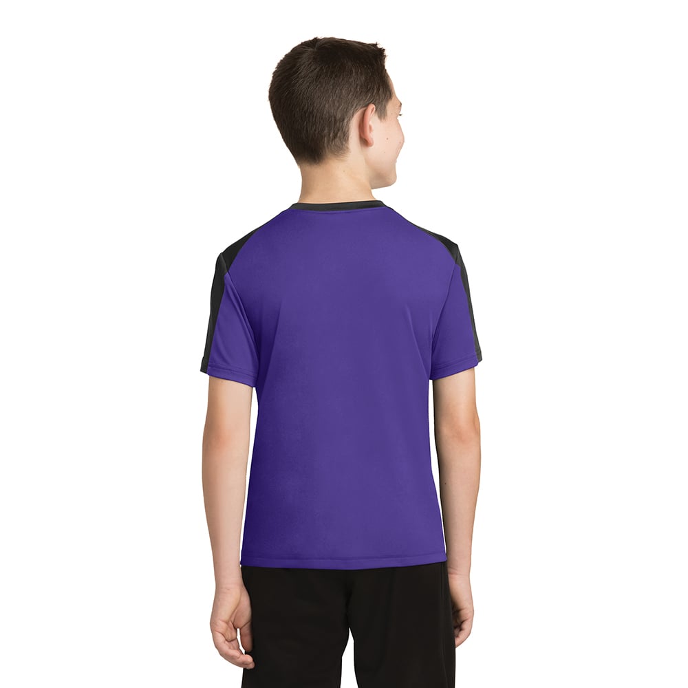 Sport - Tek YST354 Youth PosiCharge Competitor Sleeve - Blocked T-Shirt - Gorvex.com
