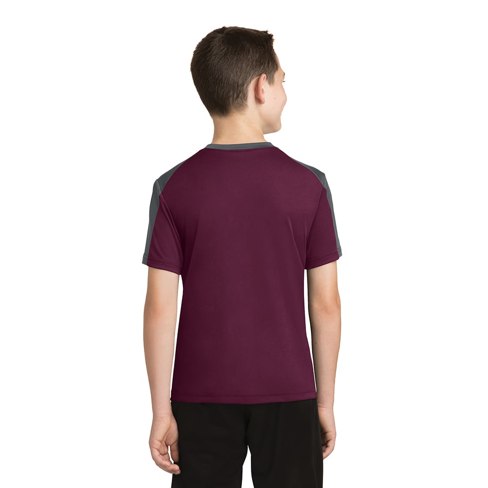Sport - Tek YST354 Youth PosiCharge Competitor Sleeve - Blocked T-Shirt - Gorvex.com