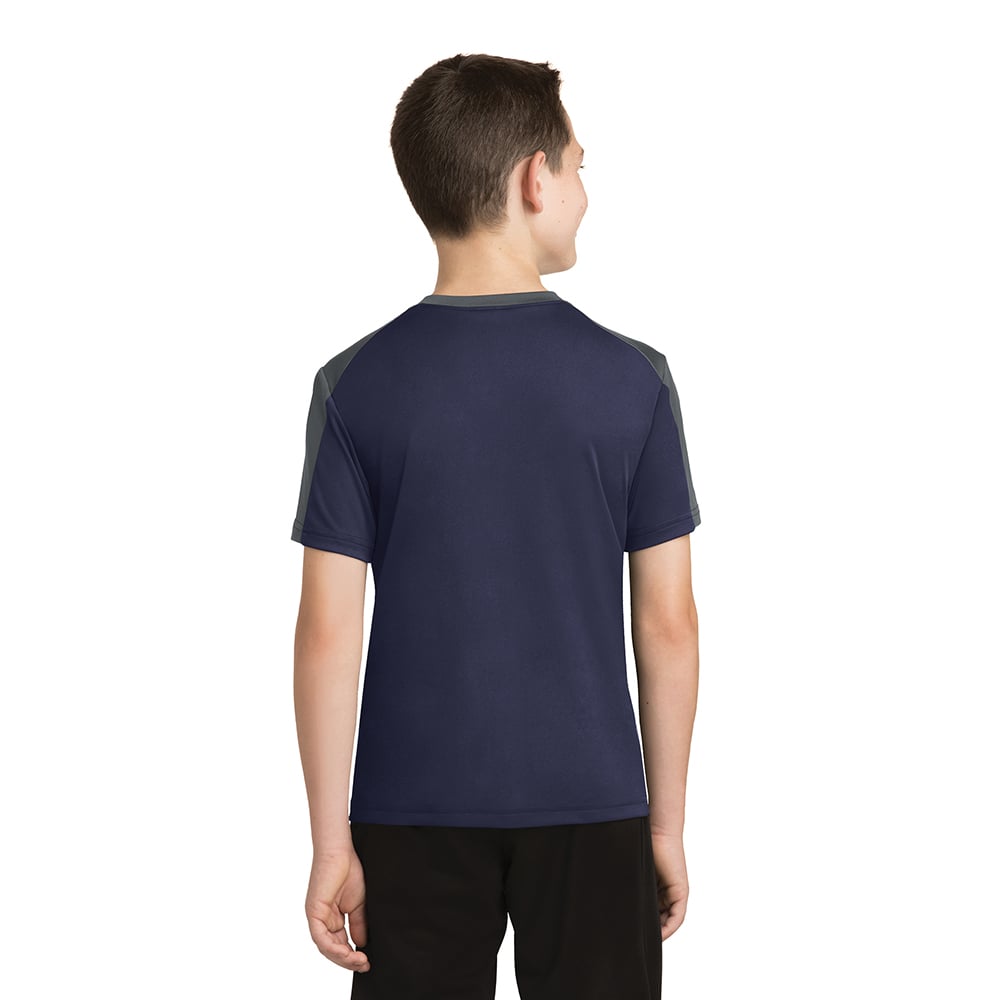 Sport - Tek YST354 Youth PosiCharge Competitor Sleeve - Blocked T-Shirt - Gorvex.com