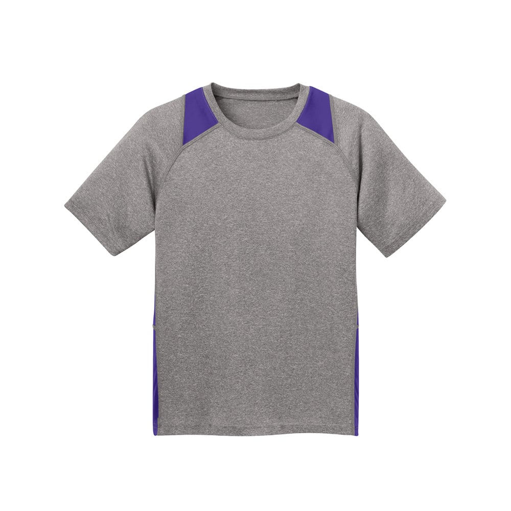 Sport - Tek YST361 Youth Heather Raglan Colorblock Contender T-Shirt - Gorvex.com