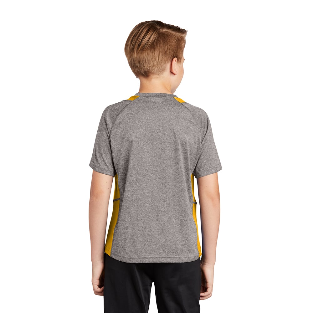 Sport - Tek YST361 Youth Heather Raglan Colorblock Contender T-Shirt - Gorvex.com