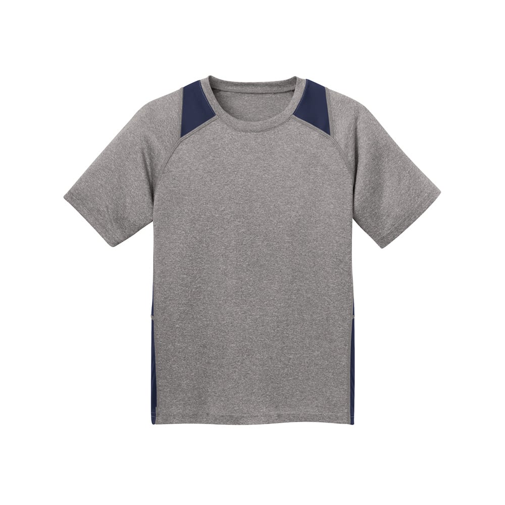 Sport - Tek YST361 Youth Heather Raglan Colorblock Contender T-Shirt - Gorvex.com