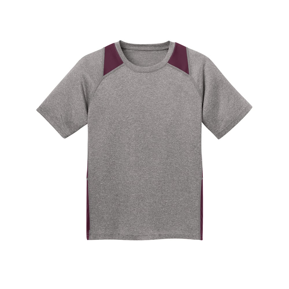 Sport - Tek YST361 Youth Heather Raglan Colorblock Contender T-Shirt - Gorvex.com