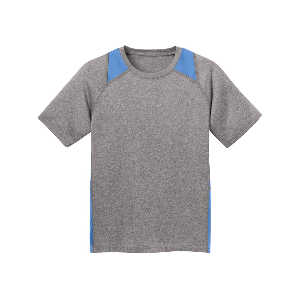 Sport - Tek YST361 Youth Heather Raglan Colorblock Contender T-Shirt - Gorvex.com
