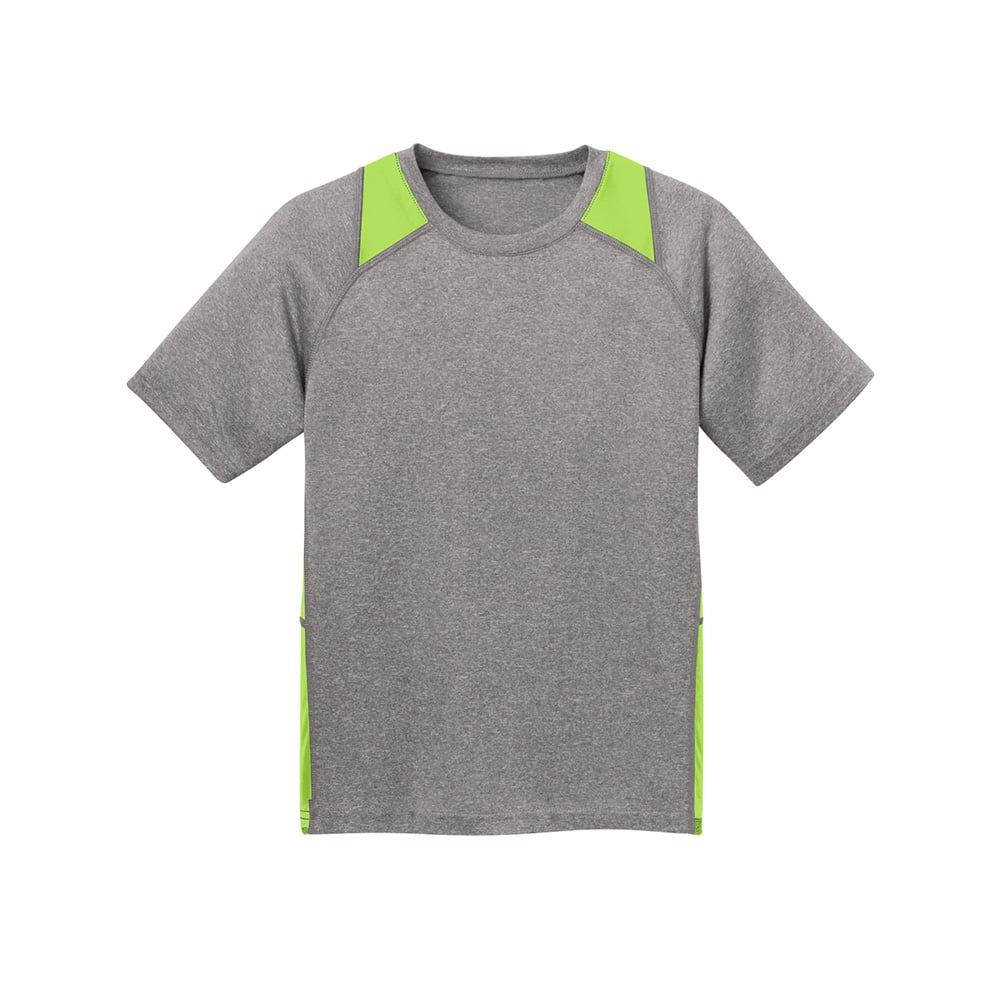 Sport - Tek YST361 Youth Heather Raglan Colorblock Contender T-Shirt - Gorvex.com