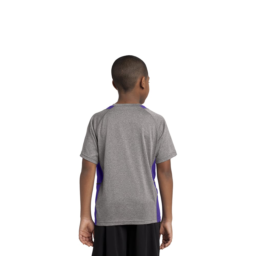 Sport - Tek YST361 Youth Heather Raglan Colorblock Contender T-Shirt - Gorvex.com