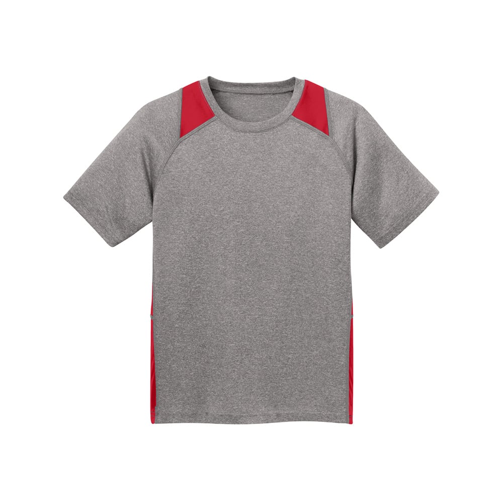Sport - Tek YST361 Youth Heather Raglan Colorblock Contender T-Shirt - Gorvex.com