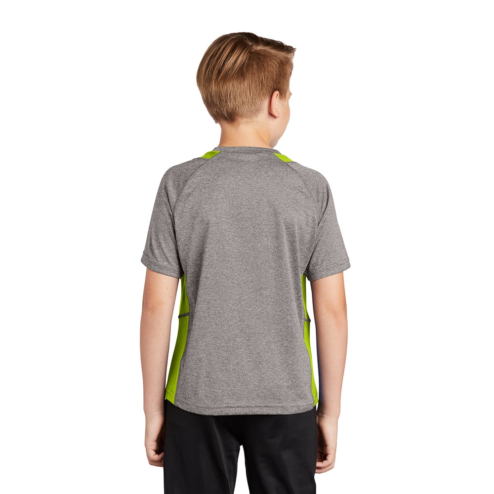 Sport - Tek YST361 Youth Heather Raglan Colorblock Contender T-Shirt - Gorvex.com