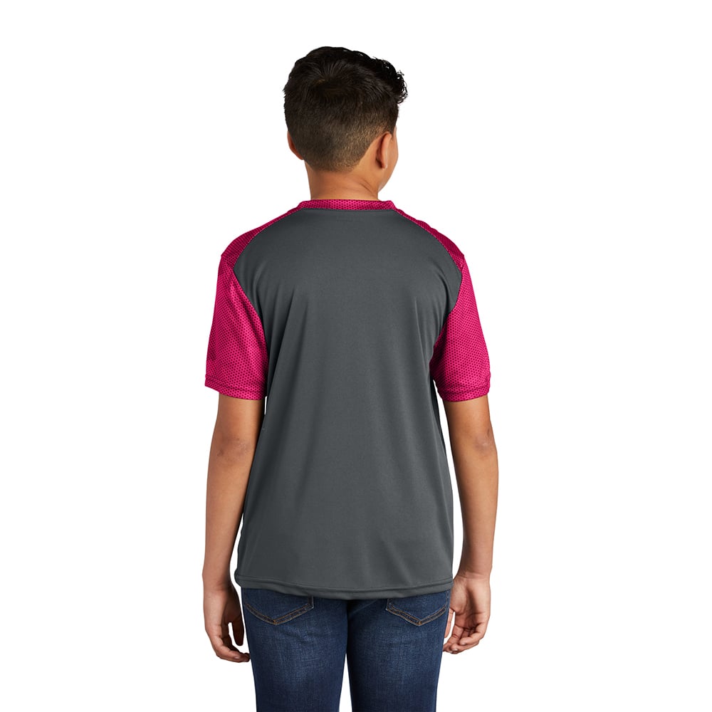 Sport - Tek YST371 Youth CamoHex Colorblock T-Shirt - Gorvex.com