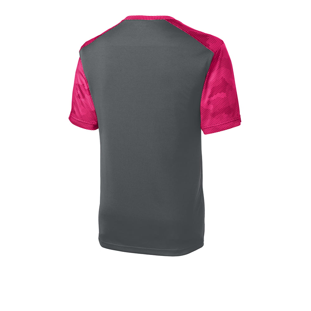 Sport - Tek YST371 Youth CamoHex Colorblock T-Shirt - Gorvex.com