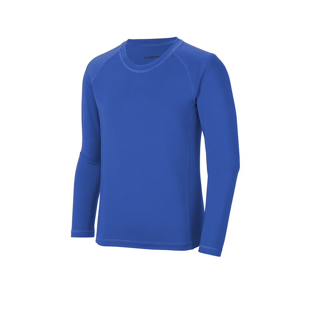 Sport - Tek YST470LS Youth Raglan Long Sleeve Rashguard T-Shirt - Gorvex.com