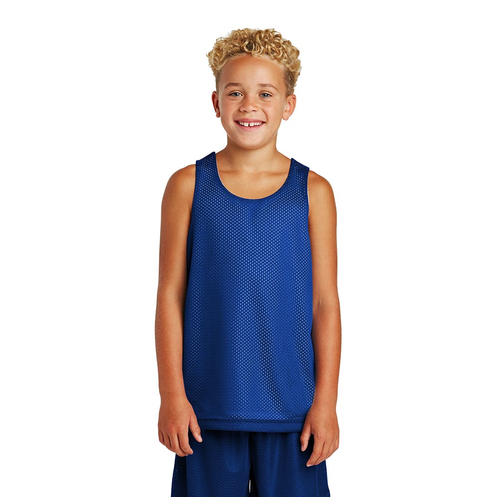 Sport - Tek YST500 Youth PosiCharge Classic Mesh Reversible Tank - Gorvex.com
