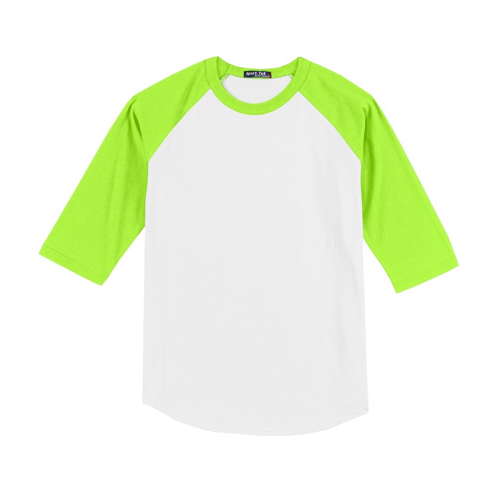 Sport - Tek YT200 Youth Colorblock Quarter Sleeve Raglan Jersey - Gorvex.com