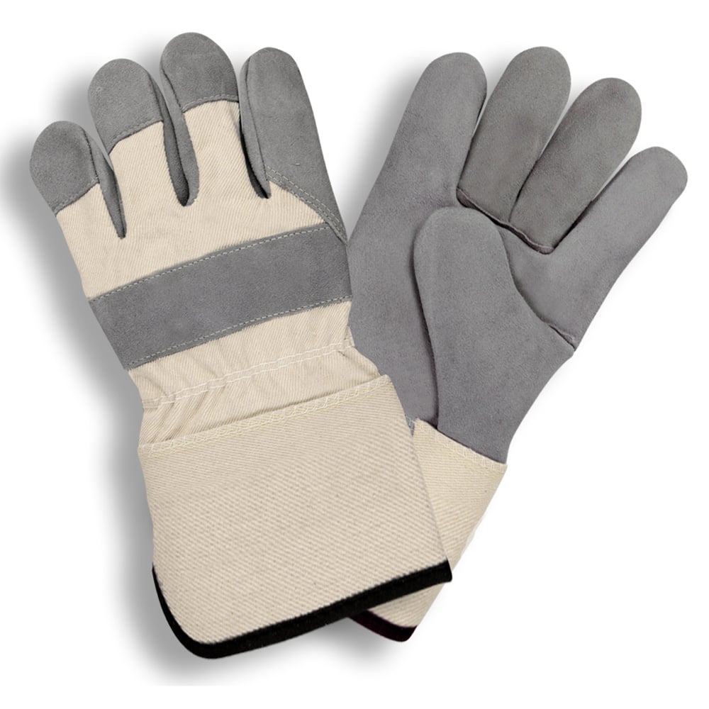 Tuf - Cor™ Jersey Lined Heavy Cowhide Glove with Canvas Back + 4" Cuff, 1 dozen (12 pairs) - Gorvex.com