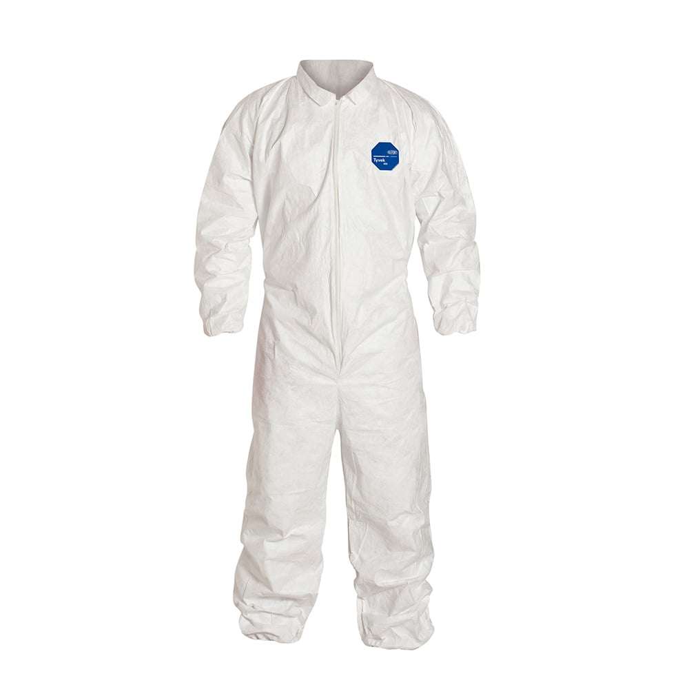 TY125S Tyvek® 400 Coverall - Elastic Wrists & Ankles (M - 6XL), 1 case (25 pieces) - Gorvex.com
