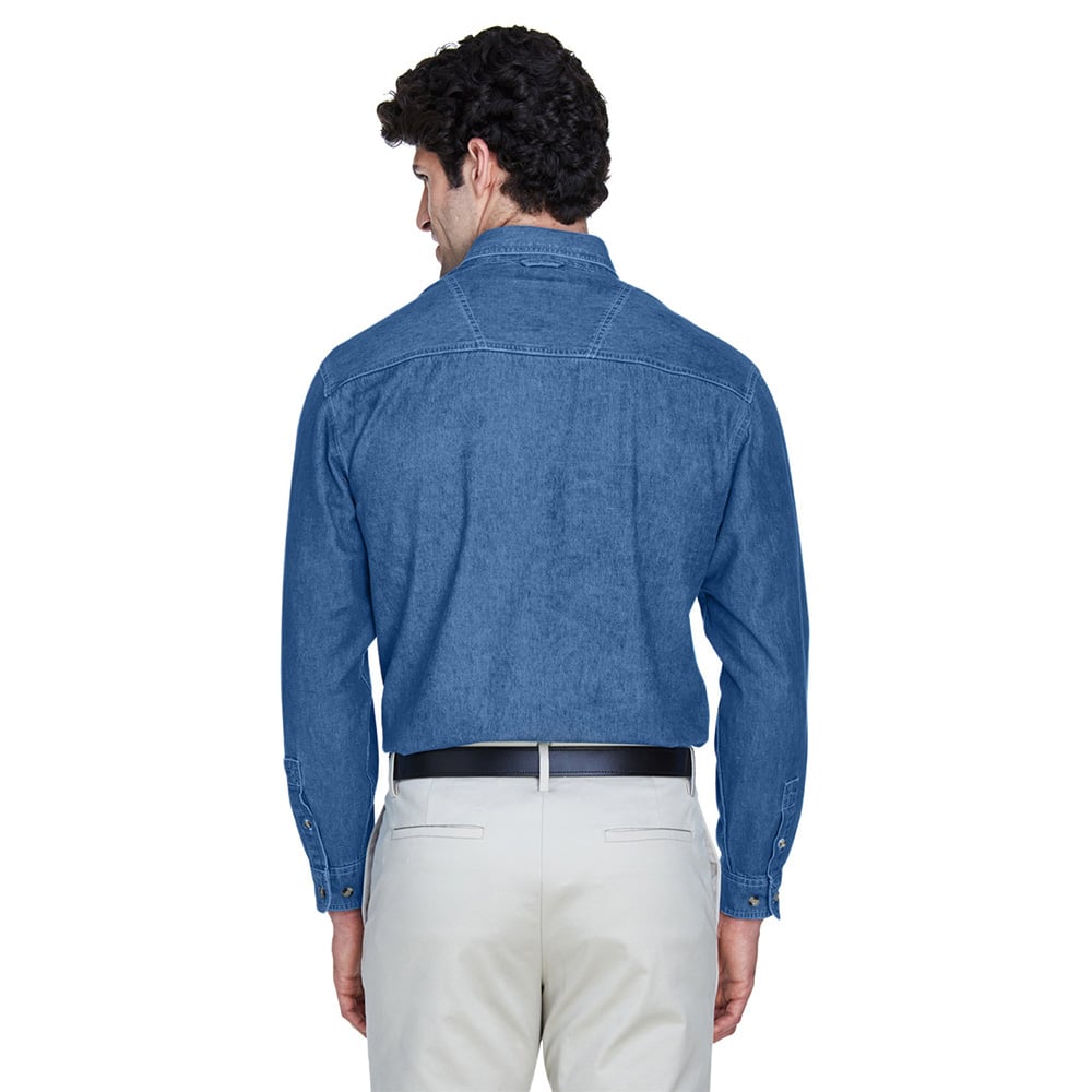 UltraClub 8960 Men's Cypress Denim Shirt with Pocket - Gorvex.com