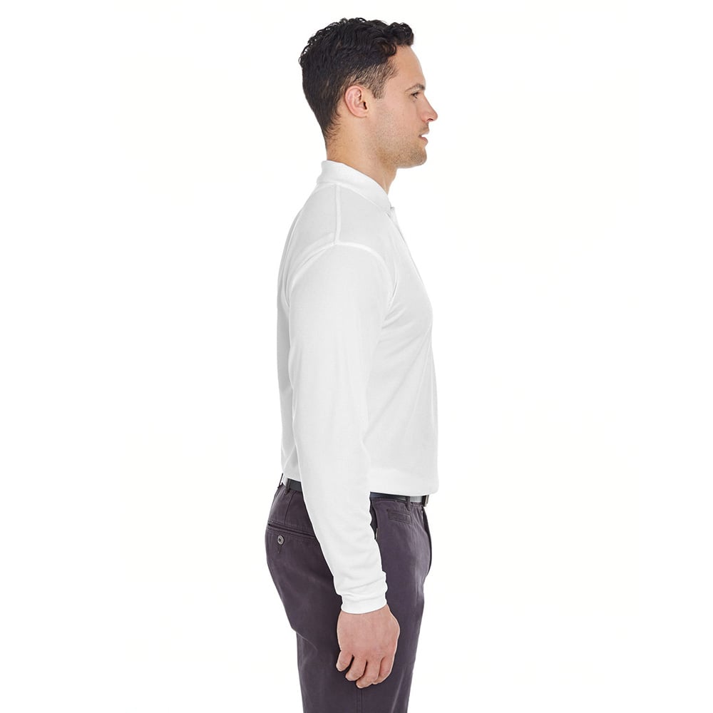 UltraClub Cool & Dry 8210LS Long - Sleeve Mesh® Piqué Polo - Gorvex.com
